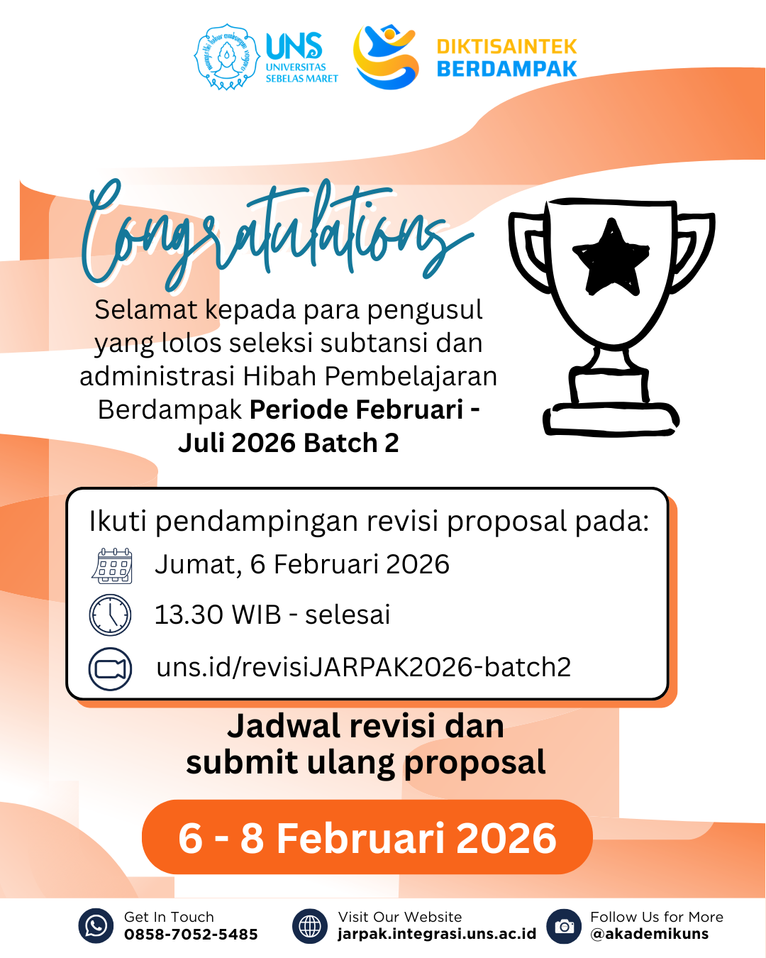 Pengumuman Peserta Lolos Seleksi Substansi dan Administrasi Hibah JARPAK 2026 Batch 2